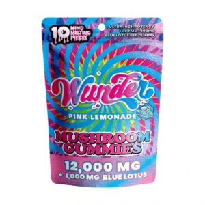 Wunder Mushroom Gummies + Blue Lotus — Pink Lemonade — 10ct